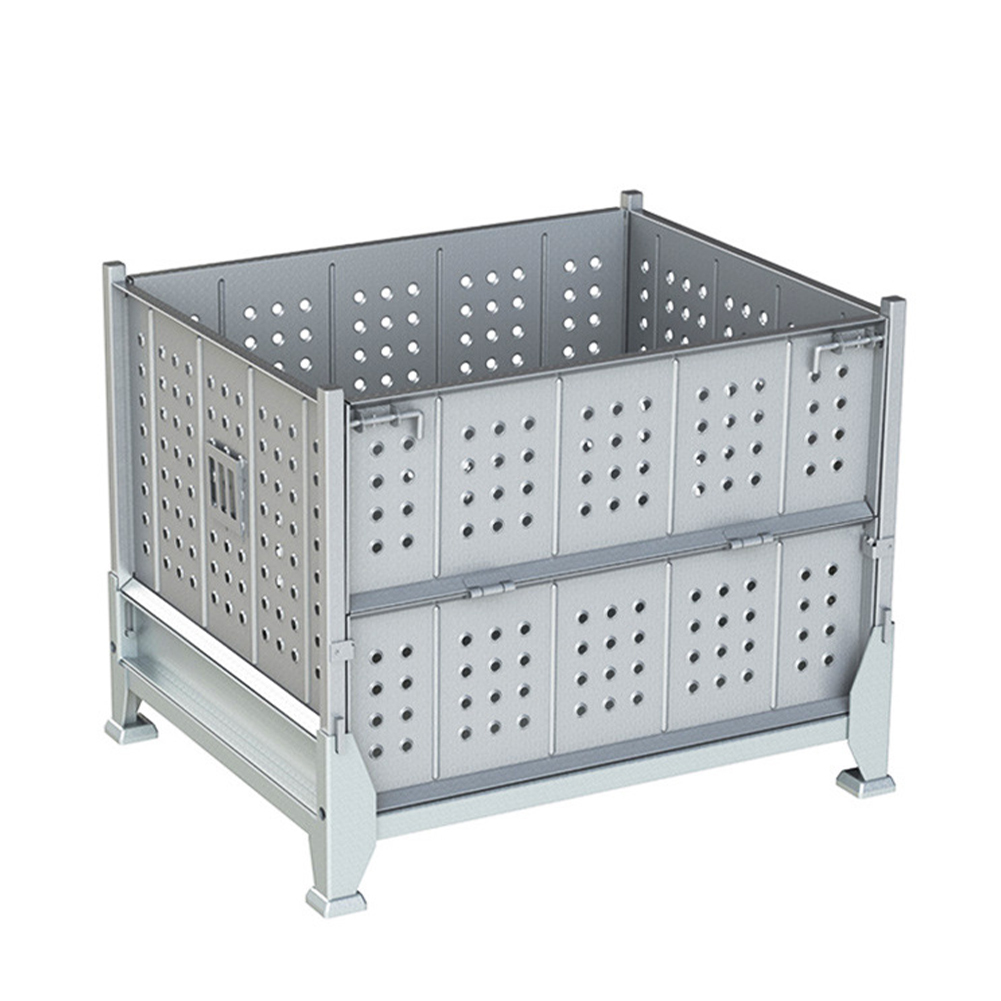 Durable Metal Foldable Stackable Logistic Pallet Box,Durable Metal Foldable Stackable Logistic Pallet Box,Supermarket, Retail Chain Gondola Shelves and LED Lighting Manufacturer. 