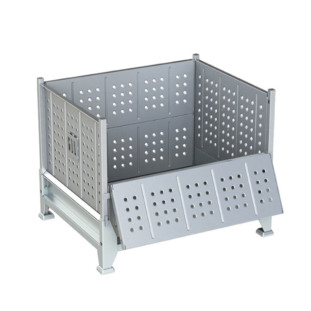 Durable Metal Foldable Stackable Logistic Pallet Box,Durable Metal Foldable Stackable Logistic Pallet Box,Supermarket, Retail Chain Gondola Shelves and LED Lighting Manufacturer. 