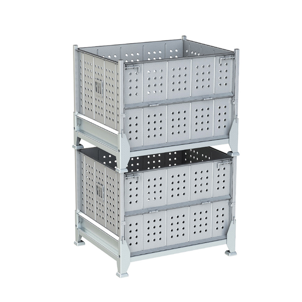 Durable Metal Foldable Stackable Logistic Pallet Box,Durable Metal Foldable Stackable Logistic Pallet Box,Supermarket, Retail Chain Gondola Shelves and LED Lighting Manufacturer. 