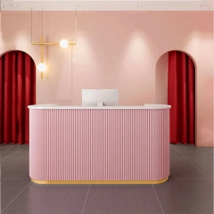 UPGRADED Morandi Reeded Reception Desk,UPGRADED Morandi Reeded Reception Desk,Supermarket, Retail Chain Gondola Shelves and LED Lighting Manufacturer. 