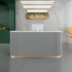 UPGRADED Morandi Reeded Reception Desk,UPGRADED Morandi Reeded Reception Desk,Supermarket, Retail Chain Gondola Shelves and LED Lighting Manufacturer. 