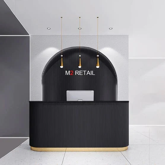 UPGRADED Morandi Reeded Reception Desk,UPGRADED Morandi Reeded Reception Desk,Supermarket, Retail Chain Gondola Shelves and LED Lighting Manufacturer. 