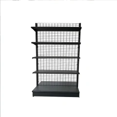 Medium Duty Double Sided Modern Metal Retail Store Supermarket Display Mesh Shelves,supermarket shelving price China factory,Supermarket, Retail Chain Gondola Shelves and LED Lighting Manufacturer. 