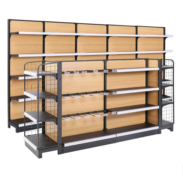 Tego Customization Single/double Sided Steel Wood Gondola Display Shelving,Tego Custom Steel Wood Gondola Shelving | Supermarket Display Solutions,Supermarket, Retail Chain Gondola Shelves and LED Lighting Manufacturer. 
