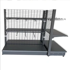 Medium Duty Double Sided Modern Metal Retail Store Supermarket Display Mesh Shelves,supermarket shelving price China factory,Supermarket, Retail Chain Gondola Shelves and LED Lighting Manufacturer. 
