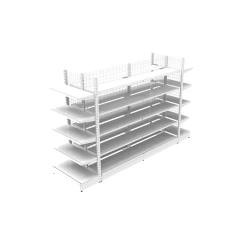 Medium Duty Double Sided Modern Metal Retail Store Supermarket Display Mesh Shelves,supermarket shelving price China factory,Supermarket, Retail Chain Gondola Shelves and LED Lighting Manufacturer. 