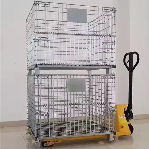 Heavy Duty 1200*1000*890mm Foldable Wire Container Storage Cage Metal Turnover Box Warehouse Iron Cage,Heavy Duty 1200*1000*890mm Foldable Wire Container Storage Cage Metal Turnover Box Warehouse Iron Cage,Supermarket, Retail Chain Gondola Shelves and LED Lighting Manufacturer. 