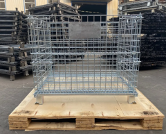 Heavy Duty 1200*1000*890mm Foldable Wire Container Storage Cage Metal Turnover Box Warehouse Iron Cage,Heavy Duty 1200*1000*890mm Foldable Wire Container Storage Cage Metal Turnover Box Warehouse Iron Cage,Supermarket, Retail Chain Gondola Shelves and LED Lighting Manufacturer. 