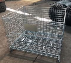 Heavy Duty 1200*1000*890mm Foldable Wire Container Storage Cage Metal Turnover Box Warehouse Iron Cage,Heavy Duty 1200*1000*890mm Foldable Wire Container Storage Cage Metal Turnover Box Warehouse Iron Cage,Supermarket, Retail Chain Gondola Shelves and LED Lighting Manufacturer. 
