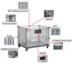 Heavy Duty 1200*1000*890mm Foldable Wire Container Storage Cage Metal Turnover Box Warehouse Iron Cage,Heavy Duty 1200*1000*890mm Foldable Wire Container Storage Cage Metal Turnover Box Warehouse Iron Cage,Supermarket, Retail Chain Gondola Shelves and LED Lighting Manufacturer. 