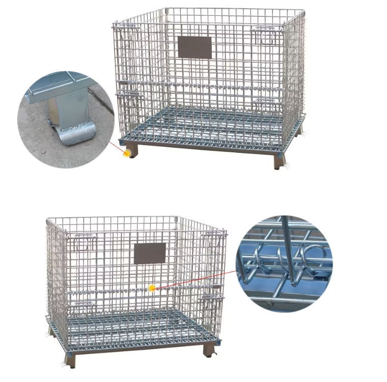 Heavy Duty 1200*1000*890mm Foldable Wire Container Storage Cage Metal Turnover Box Warehouse Iron Cage,Heavy Duty 1200*1000*890mm Foldable Wire Container Storage Cage Metal Turnover Box Warehouse Iron Cage,Supermarket, Retail Chain Gondola Shelves and LED Lighting Manufacturer. 