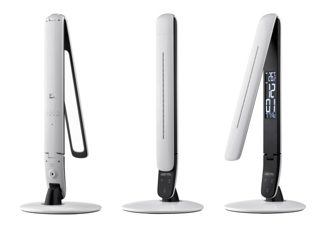 2020 Modern Foldable LED table lamp with touch dimmer and calendar display and alarm clock