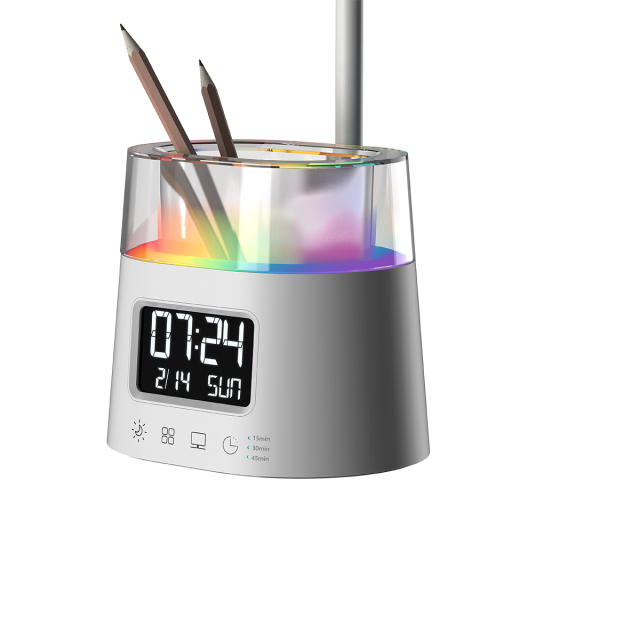 LED desk lamp with Pen holder and RGB light