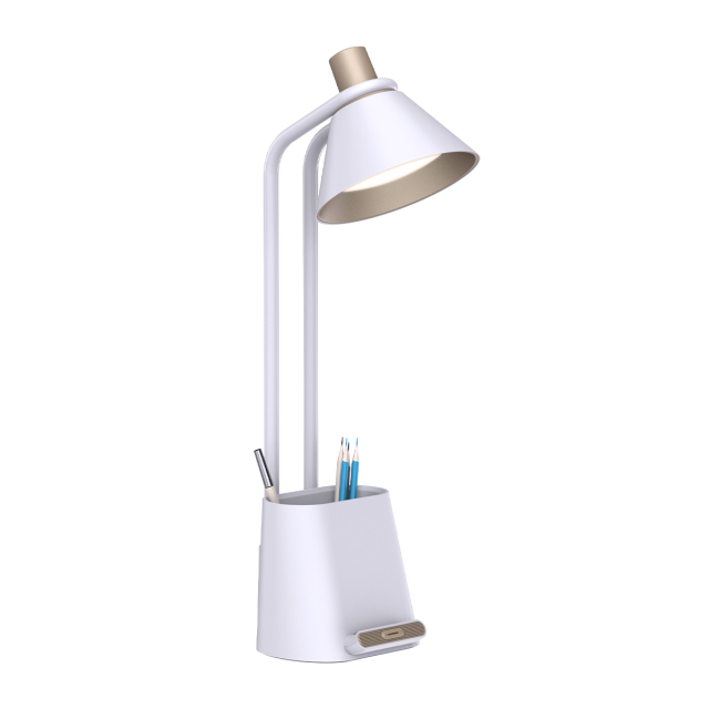 New design eye-caring desk lamp with wireless charger for reading study