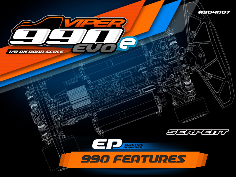 Serpent Viper 990E Evo 1/8 4wd EP (SER904007)