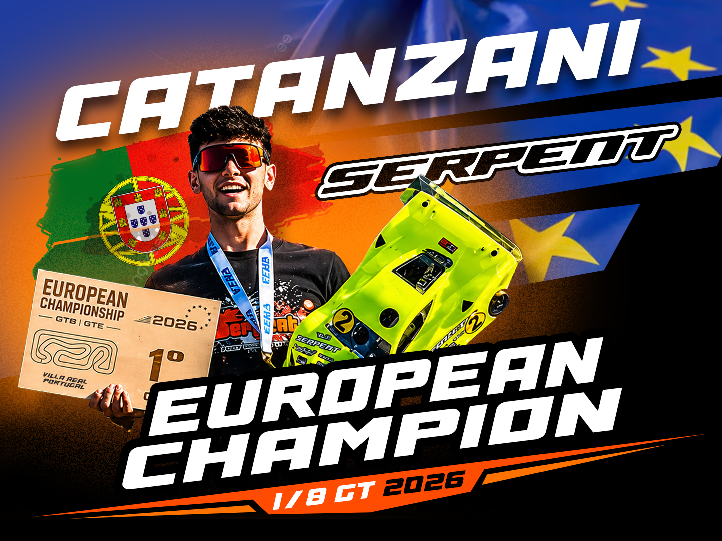 Andrea Catanzani wins the European championship with the SRX8GT R 