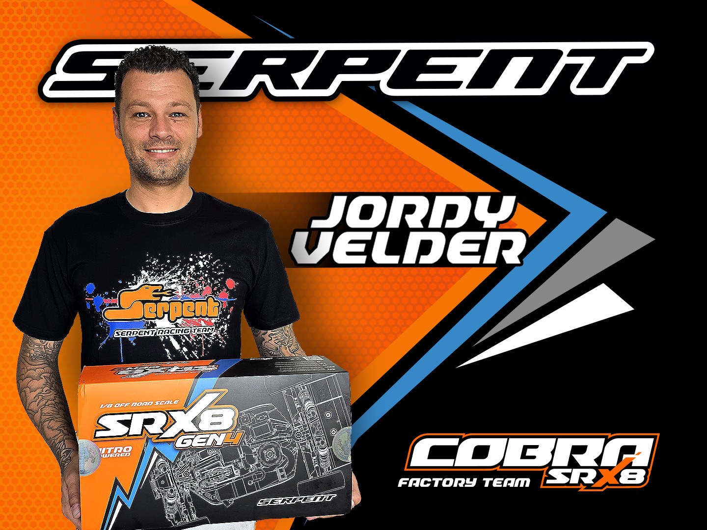 Serpent signs off-road driver Jordy Velder from Holland to our Factory team!