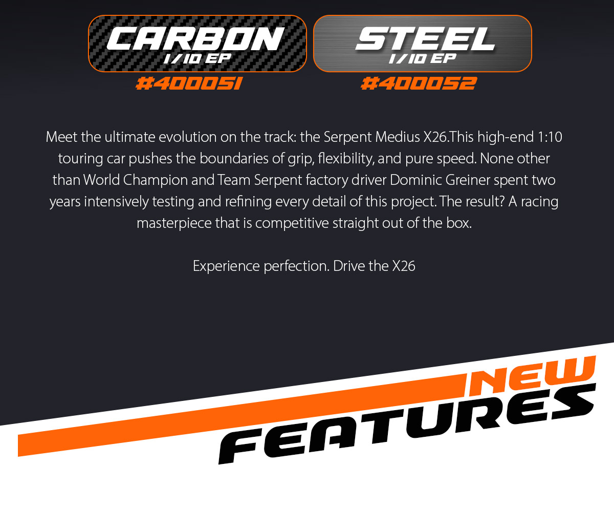 Medius X26 steel 1/10 EP (SER400052)