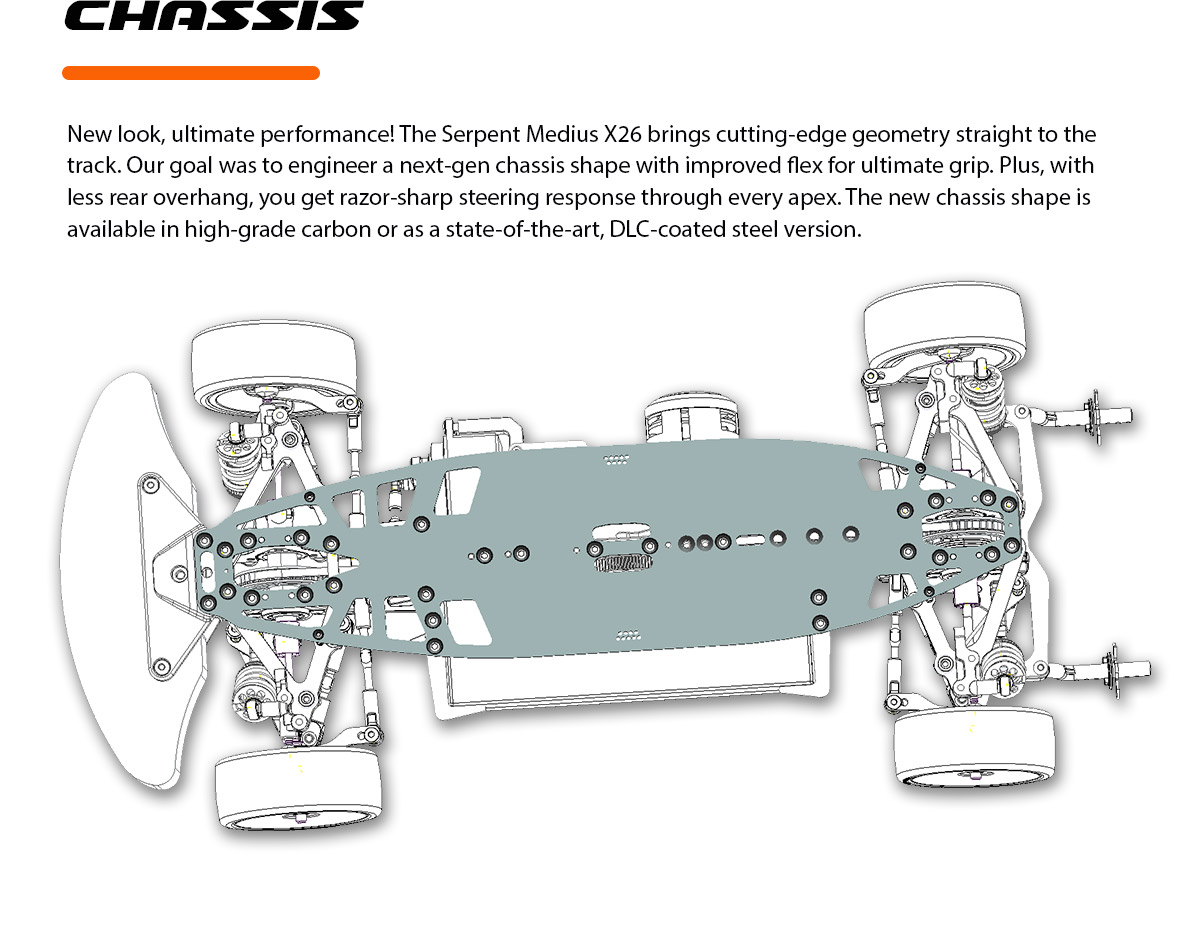 Medius X26 carbon 1/10 EP (SER400051)