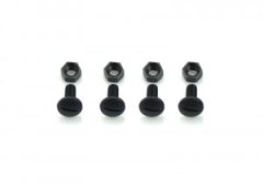 Screw M5x10 + Nut  nylon black (4+4) (SER110181)