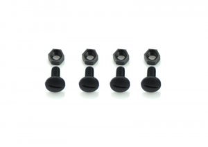 Screw M5x10 + Nut  nylon black (4+4) (SER110181)
