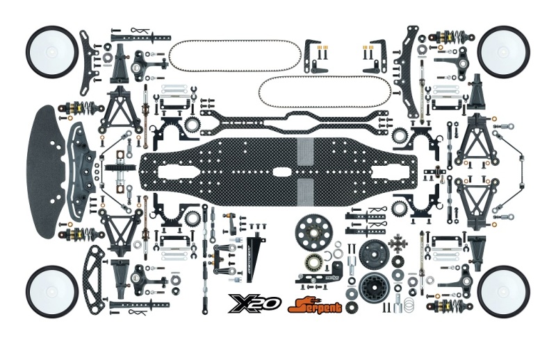 Serpent Medius X20 MID carbon 1/10 EP (SER400033)