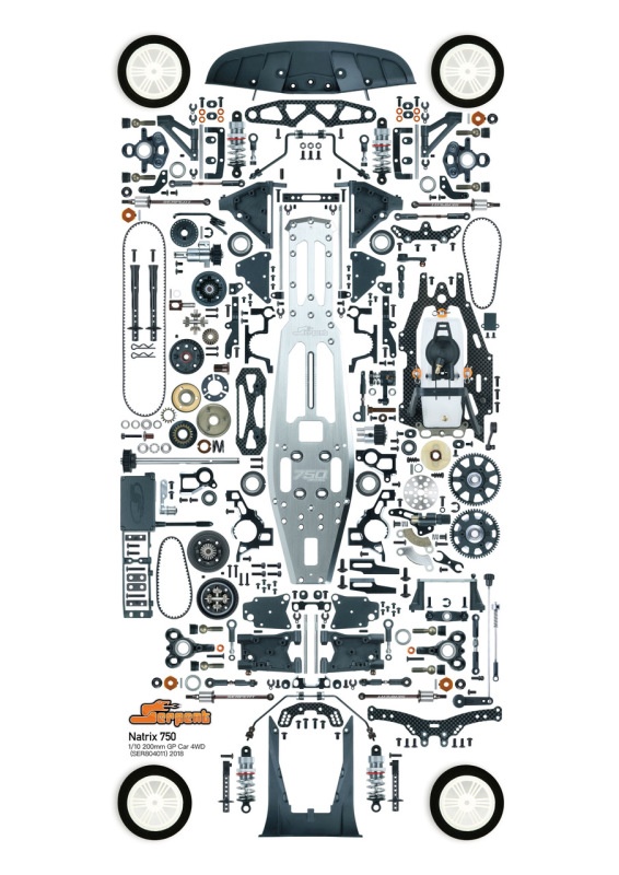 Natrix 750 1/10 200mm gp car  (SER804011)