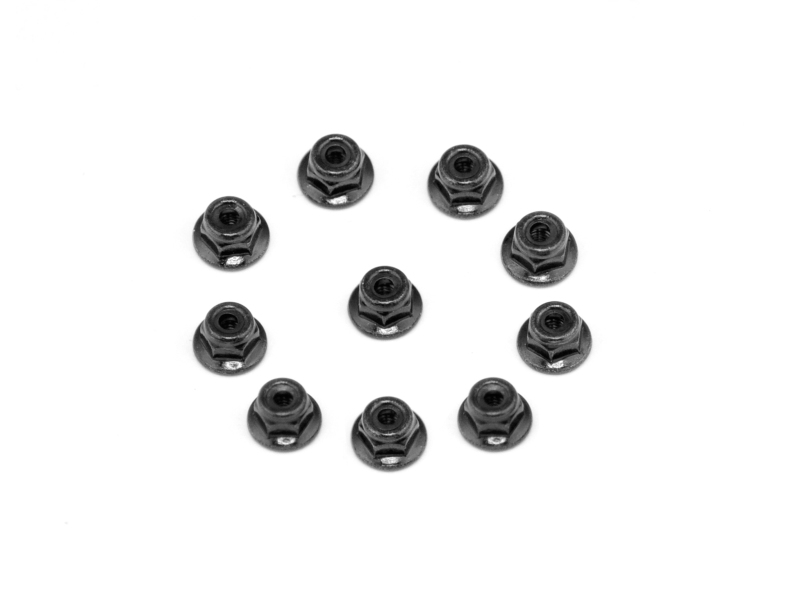 Nut nylock M3 flanged (10) (SER110441)