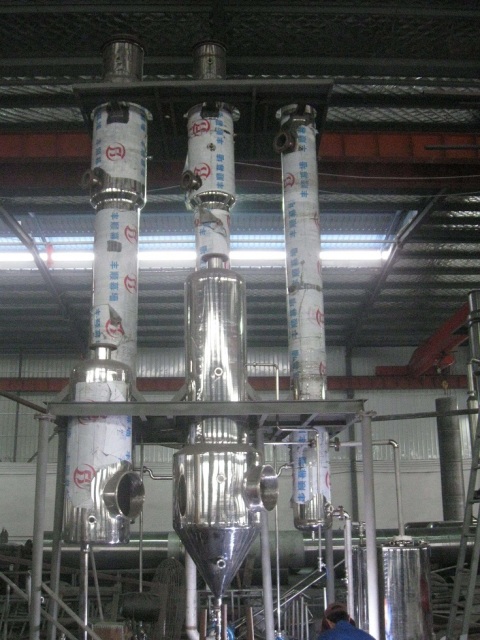 Double effect evaporation and concentration system of Chinese medicine extract