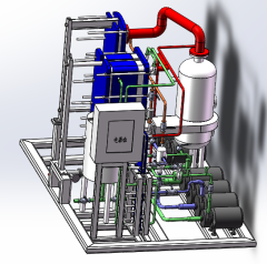 Skid mounted evaporating unit
