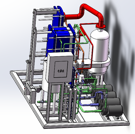 Skid mounted evaporating unit