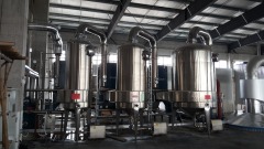 Multi - effect plate refining sugar evaporation and concentration device
