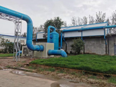 Municipal sewage treatment plant/Improving odor control in pumping stations waste gas treatment