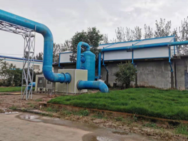 Municipal sewage treatment plant/Improving odor control in pumping stations waste gas treatment