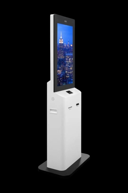 SS07 Hotel Self-Service Check-In Kiosk with Barcode Scanner