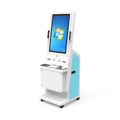 Hospital Self-Service Kiosk with Health Card Reader & Printing | Patient Check-in & Report Terminal