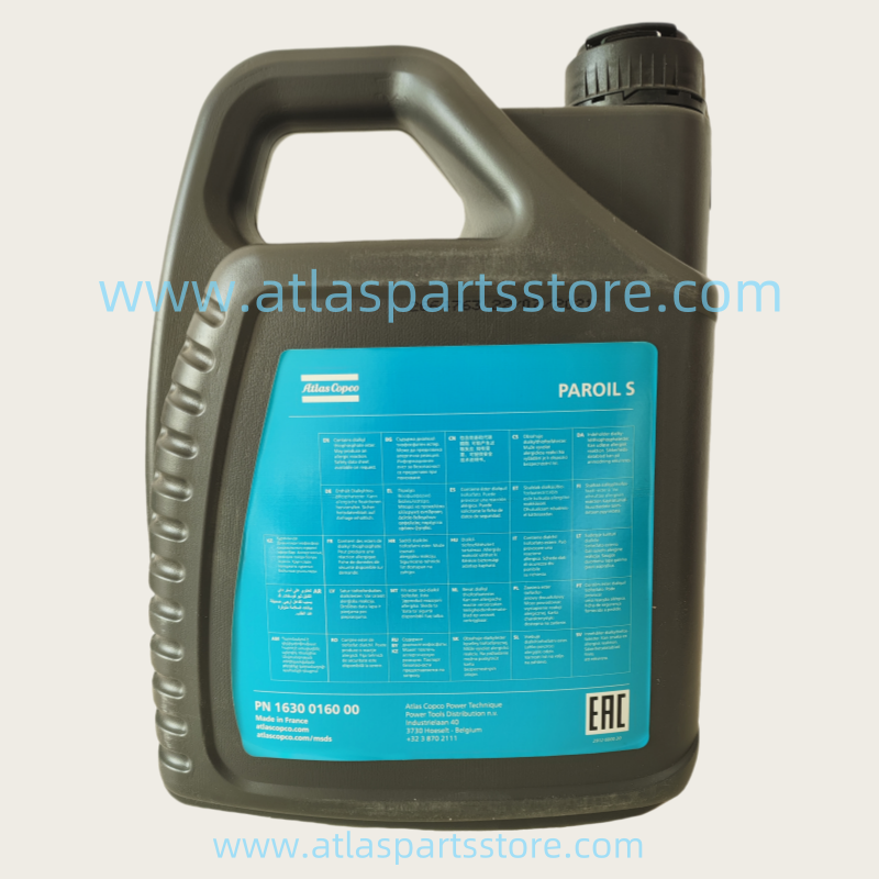 1630016000   PAROIL S   Synthetic lubricating oil   5L for Atlas Copco Screw air Compressor   parts