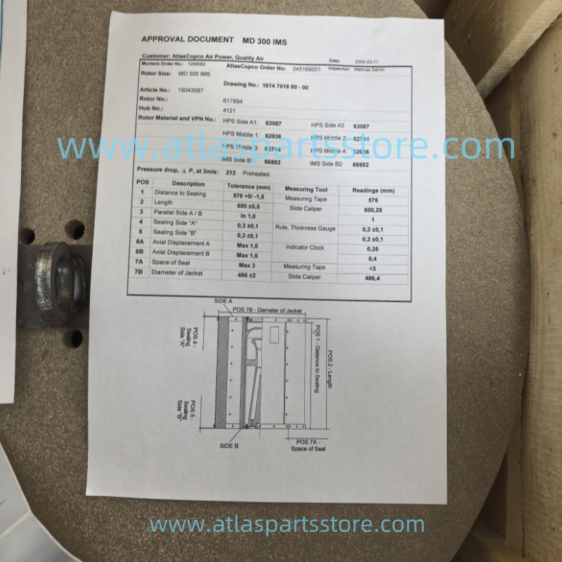 1614761873 Original Industrial Compressor Parts MD-300-IMS-2L for Atlas Copco air compressor parts