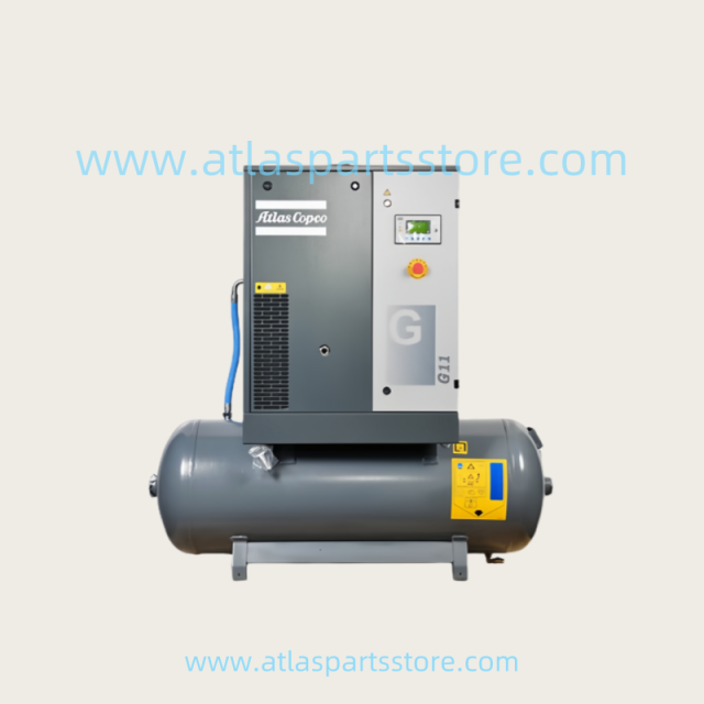 Atlas Copco G11 Oil Injection Screw Air Compressor 11kW Type with Gas Storage Tank