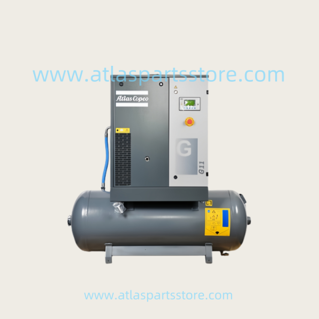 Atlas Copco G11 Oil Injection Screw Air Compressor 11kW Type with Gas Storage Tank