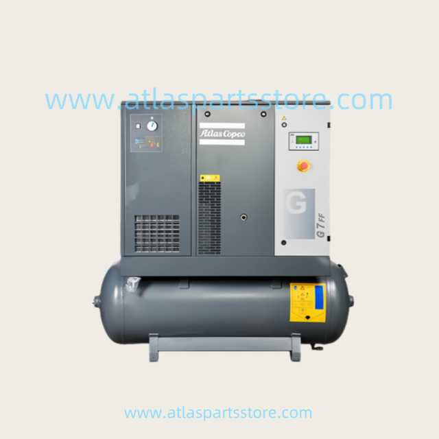 Atlas Copco G7FF oil injection screw air compressor  air storage tank with dryer