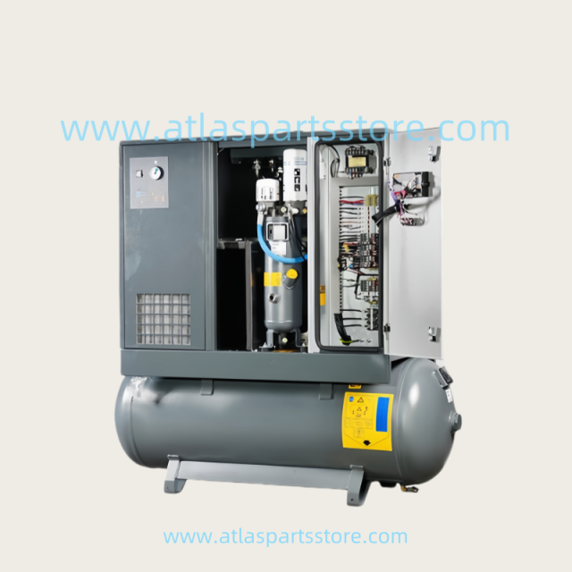 Atlas Copco G7FF oil injection screw air compressor  air storage tank with dryer