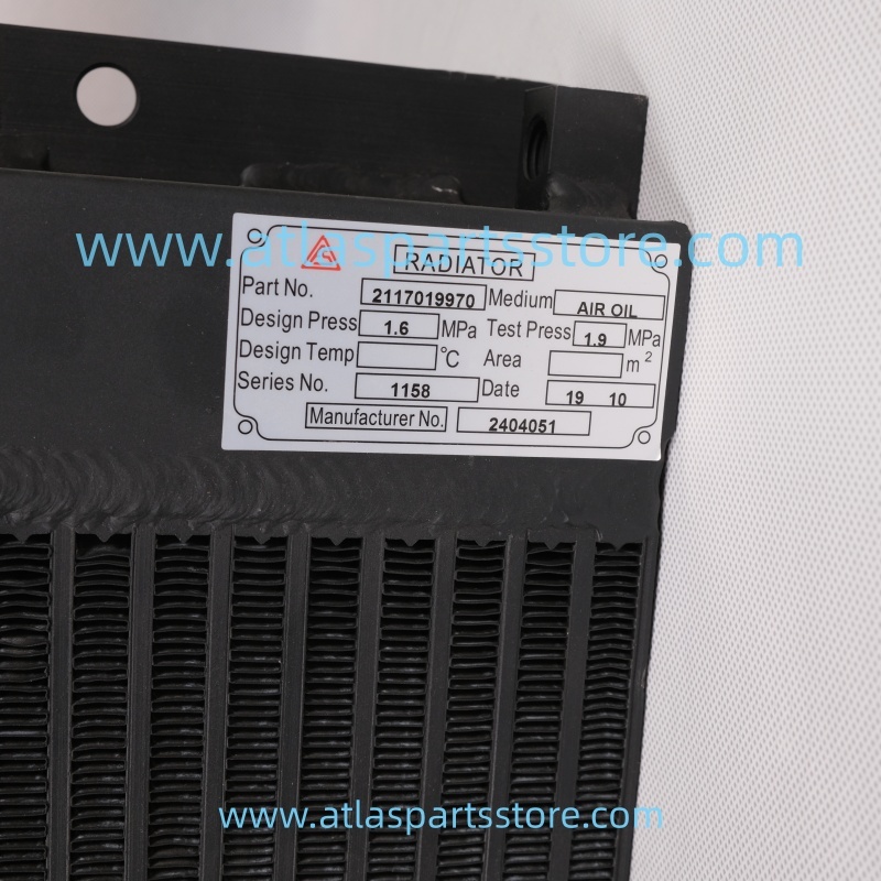 2117019970 Original cooler for FU SHENG air compressor parts