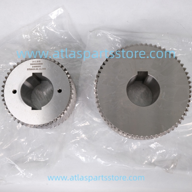 2605033390(2605033600+2605033820)Original gear shaft set for FU SHENG air compressor parts