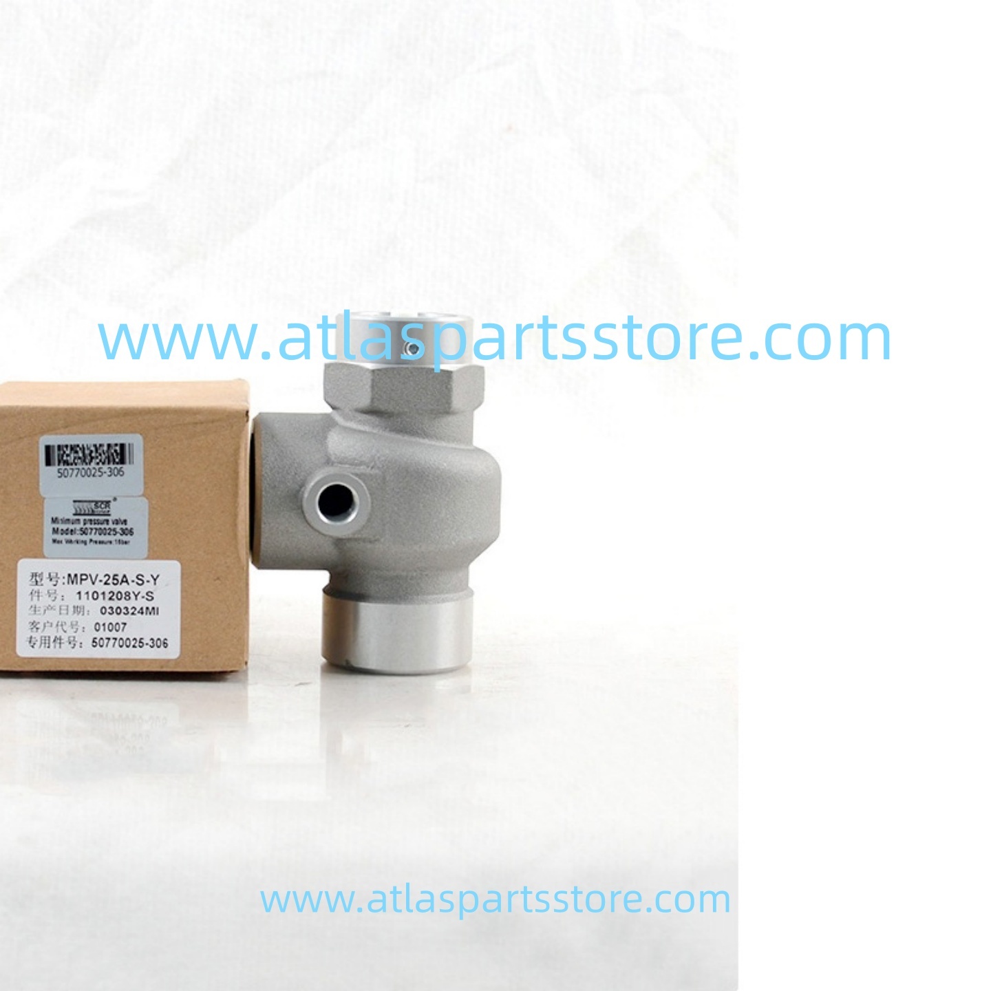 50770025-306 Original minimum pressure valve MPV-25A-S-Y for SCR air compressor parts