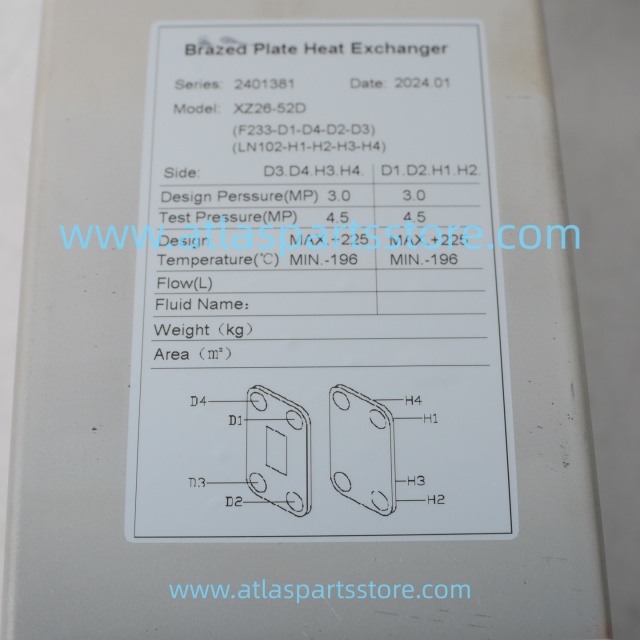 1623712000 Original Industrial Compressor Parts cooler for Atlas copco air compressor parts