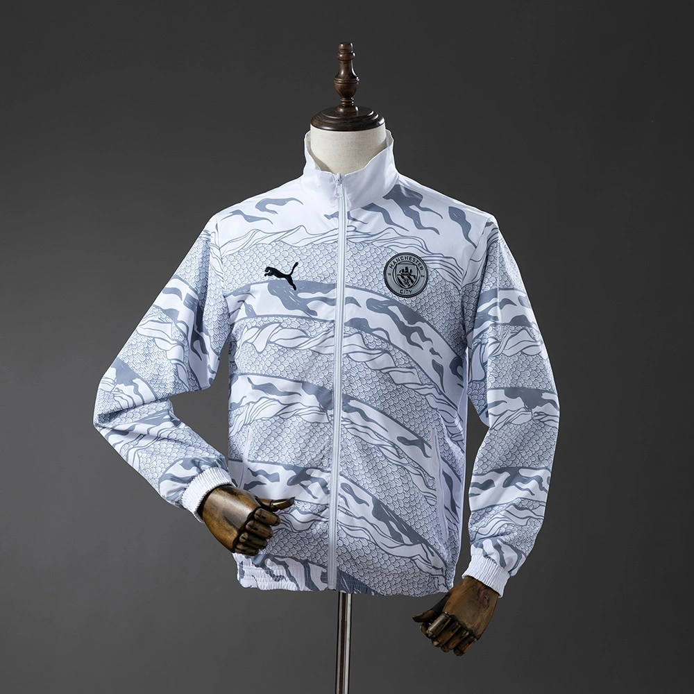MANCHESTER CITY REVERSIBLE JACKET WINDBREAKER - WHITE & MINT GREEN