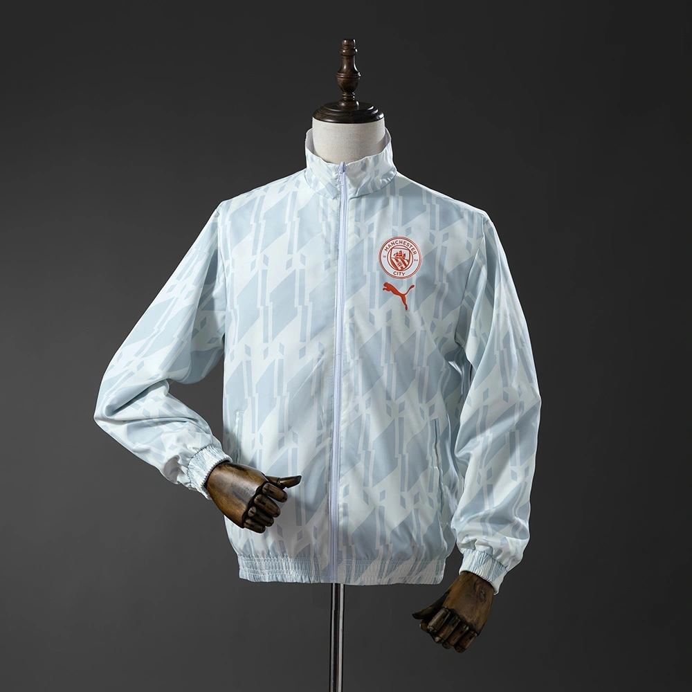 MANCHESTER CITY REVERSIBLE JACKET WINDBREAKER - WHITE & MINT GREEN