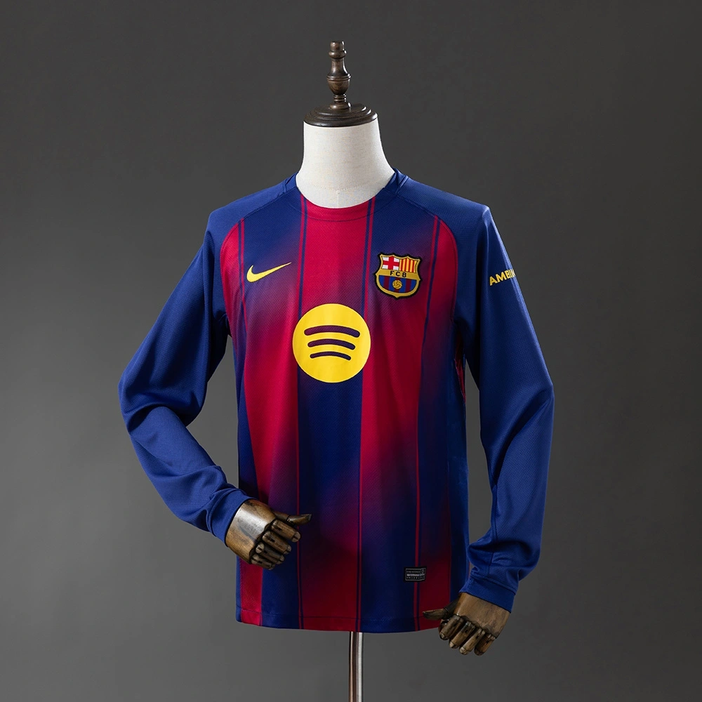 2025-26 BARCELONA HOME LONG SLEEVE (FAN VERSION)