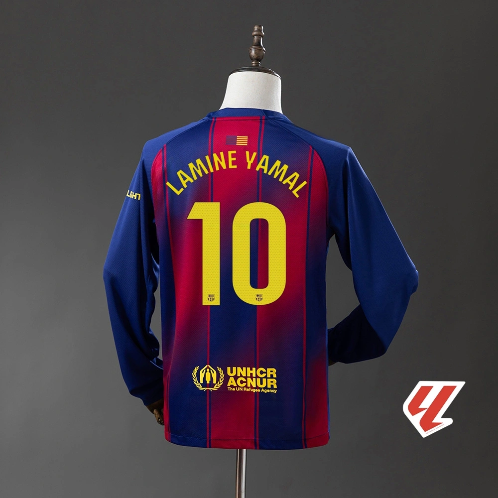 2025-26 BARCELONA HOME LONG SLEEVE (FAN VERSION)